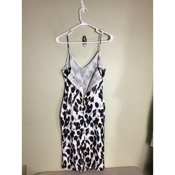 Revole Superdown Women Leopard Print Midi Slip dress Sz XS NWT Boho Sexy Slinky - Picture 4 of 10